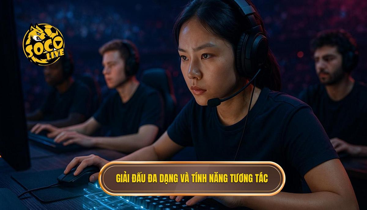 Hệ thống giải đấu đa dạng và tính năng tương tác chuyên sâu