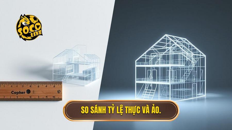 So sánh tỷ lệ thực và ảo.
