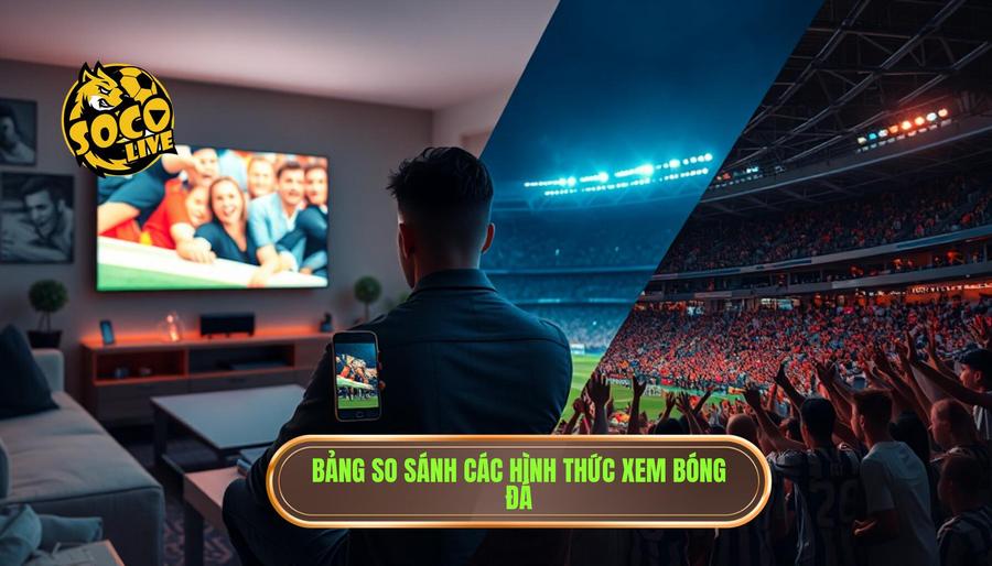 Bảng so sánh các hình thức xem bóng đá phổ biến hiện nay
